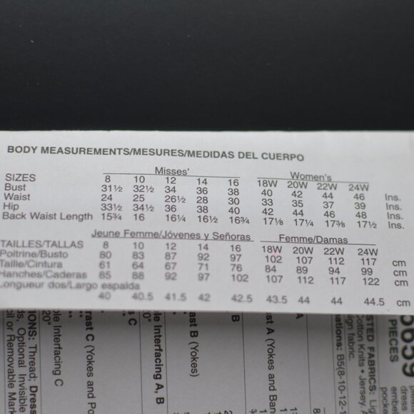 McCall's Pattern M6559 3 Dress Size 8-24 - Picture 4 of 4